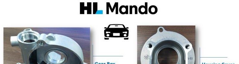 HL Mando gearbox housing and Hutchinson compressor mounting bracket